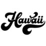 Vintage Hawaii Lettering In Retro Style Sticker