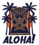 Vintage Hawaii Tribal Tiki Aloha Sticker