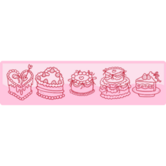 Vintage Heart Cakes Sticker