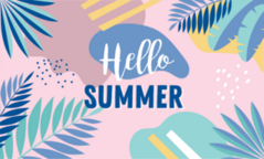 Vintage Hello Summer Sticker