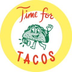 Vintage Illustration “It’s Time For Tacos” Sticker
