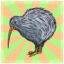 Vintage Kiwi Bird New Zealand Sticker