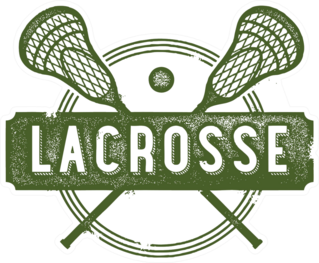 Vintage Lacrosse Sport Clip Art Sticker
