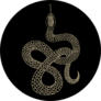 Vintage Line Snake Illustration Sticker