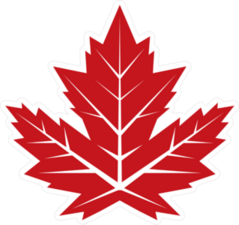 Vintage Looking Maple Leaf Sticker