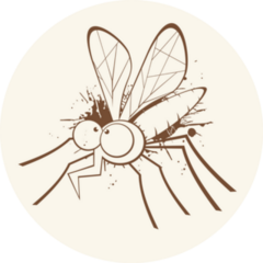 Vintage Mosquito Cartoon Sticker