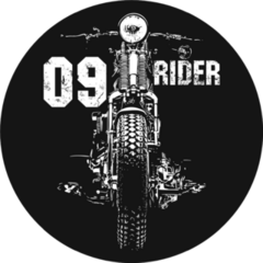 Vintage Motorcycle Hand Drawn Rider Sticker