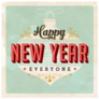 Vintage New Years Eve Card On Ornament Sticker 