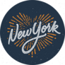 Vintage New York Calligraphic Sticker