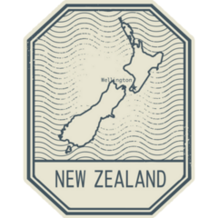Vintage New Zealand Stamp Sticker