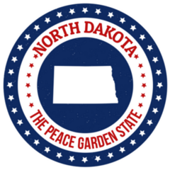 Vintage North Dakota Peace Garden State Sticker