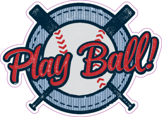 Vintage Play Baseball Sports Graphic