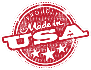Vintage Proudly Made In USA Sticker