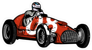 Vintage Race Car Sticker