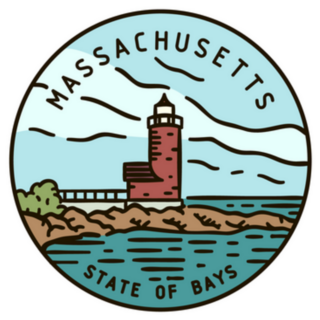 Vintage Round Label Massachusetts Sticker