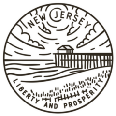 Vintage Round Label New Jersey Sticker