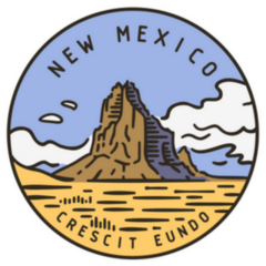 Vintage Round Label New Mexico Sticker