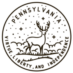 Vintage Round Label Of Pennsylvania Deer Sticker