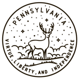 Vintage Round Label Of Pennsylvania Deer Sticker