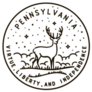 Vintage Round Label Of Pennsylvania Deer Sticker