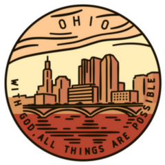 Vintage Round Label Ohio City Columbus Sticker
