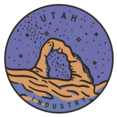 Vintage Round Label Utah Industry Sticker