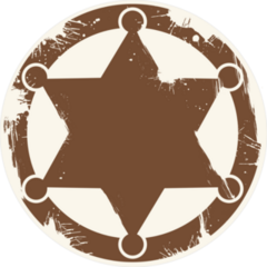 Vintage Sheriff Badge Sticker