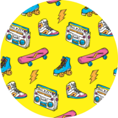 Vintage Sneakers Radio Skateboard Sticker