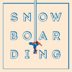 Vintage Snowboarding Poster Sticker