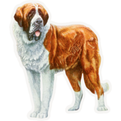 Vintage St. Bernard Sticker