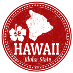 Vintage Stamp Hawaii Aloha State Sticker