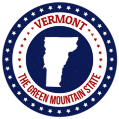 Vintage Stamp Vermont The Green Mountain State Sticker