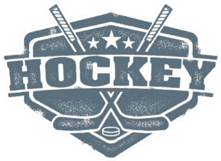 Vintage Style Hockey Sport Crest Sticker