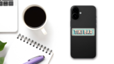 Vintage Style Sign Tiki Bar Sticker on a Phone (New) example