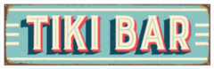 Vintage Style Sign Tiki Bar Sticker