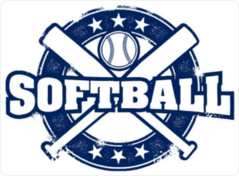 Vintage Style Softball Sport Stamp Sticker