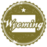 Vintage Style Wyoming USA Stamp Sticker