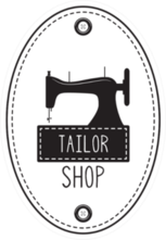 Vintage Tailor Label Emblem Tailor Shop Theme Sticker
