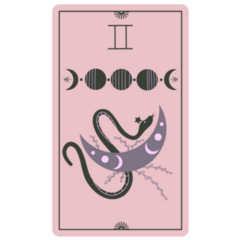 Vintage Tarot Card With Moon Phases Sticker