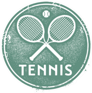 Vintage Tennis Sport Stamp Sticker