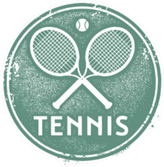 Vintage Tennis Sport Stamp Sticker