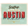 Vintage Texas Touristic Greeting Card Sticker