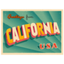 Vintage Touristic Greeting Card of California Sticker