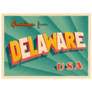 Vintage Touristic Greeting Card of Delaware Sticker