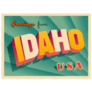 Vintage Touristic Greeting Card of Idaho Sticker