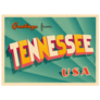 Vintage Touristic Greeting Card of Tennessee Sticker