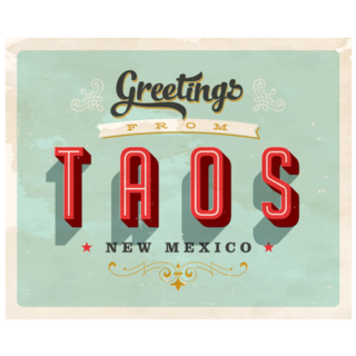 Vintage Touristic Greeting Taos, New Mexico Sticker