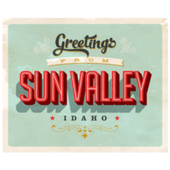 Vintage Touristic Greetings From Idaho Sticker