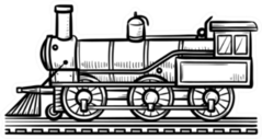 Vintage Train Hand Drawn Outline Doodle Sticker