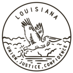 Vintage Vector Round Label Louisiana Sticker